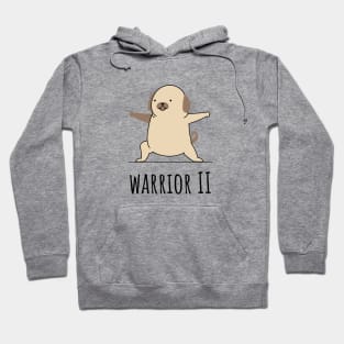 Dog Yoga Pug Warrior II Virabhadrasana II Warrior 2 Pose Dog Lover Puppy Doggy Vinyasa Doga Hoodie